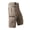 Brown, variant on WWV Big and Tall Cargo Shorts Mens Work Shorts Multi Pockets Zipper Shorts Solid Color Trendy Loose Fit Climb Mountains Workwear Pants Black L