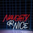 thumbnail image 2 of Glowneon Naughty Or Nice Neon Sign, Naughty Or Nice Led Sign, Christmas Decor, Unique Holiday Decor, 2 of 4