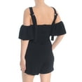 thumbnail image 4 of XOXO Womens Black Cold Shoulder Romper Juniors Size: S, 4 of 4