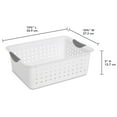 thumbnail image 3 of Sterilite Medium Ultra™ Basket, Open Plastic Storage Bin, Versatile Organization Solution, White, 6 Count, 3 of 9