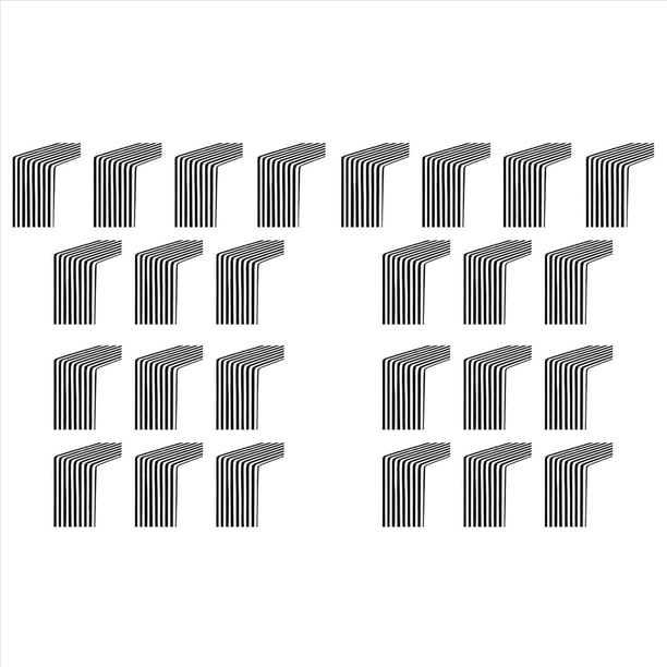 Paquete de 20 Caminos de Mesa DecoracióN de Mesa de PoliéSter Camino de Mesa una Rayas y Negro CláSico DiseñO Moderno y Elegante