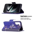 thumbnail image 2 of Galaxy S21 FE Case Cute Embossed Pattern Premium Leather Wallet Cover Flip Stand Credit Card Slots Pocket Holder Magnetic Closure Folio Case for Samsung Galaxy S21 FE, Purple Butterfly, 2 of 8