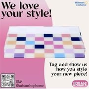 Urbran Shop Acrylic Multi-Color Block Rectangle Decorative Tray, 15.7 W