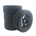 thumbnail image 1 of 4Pieces Exquisite Rubber 1:10 Rally Wheel 12mm On Road Tires Flat Run, 1 of 5