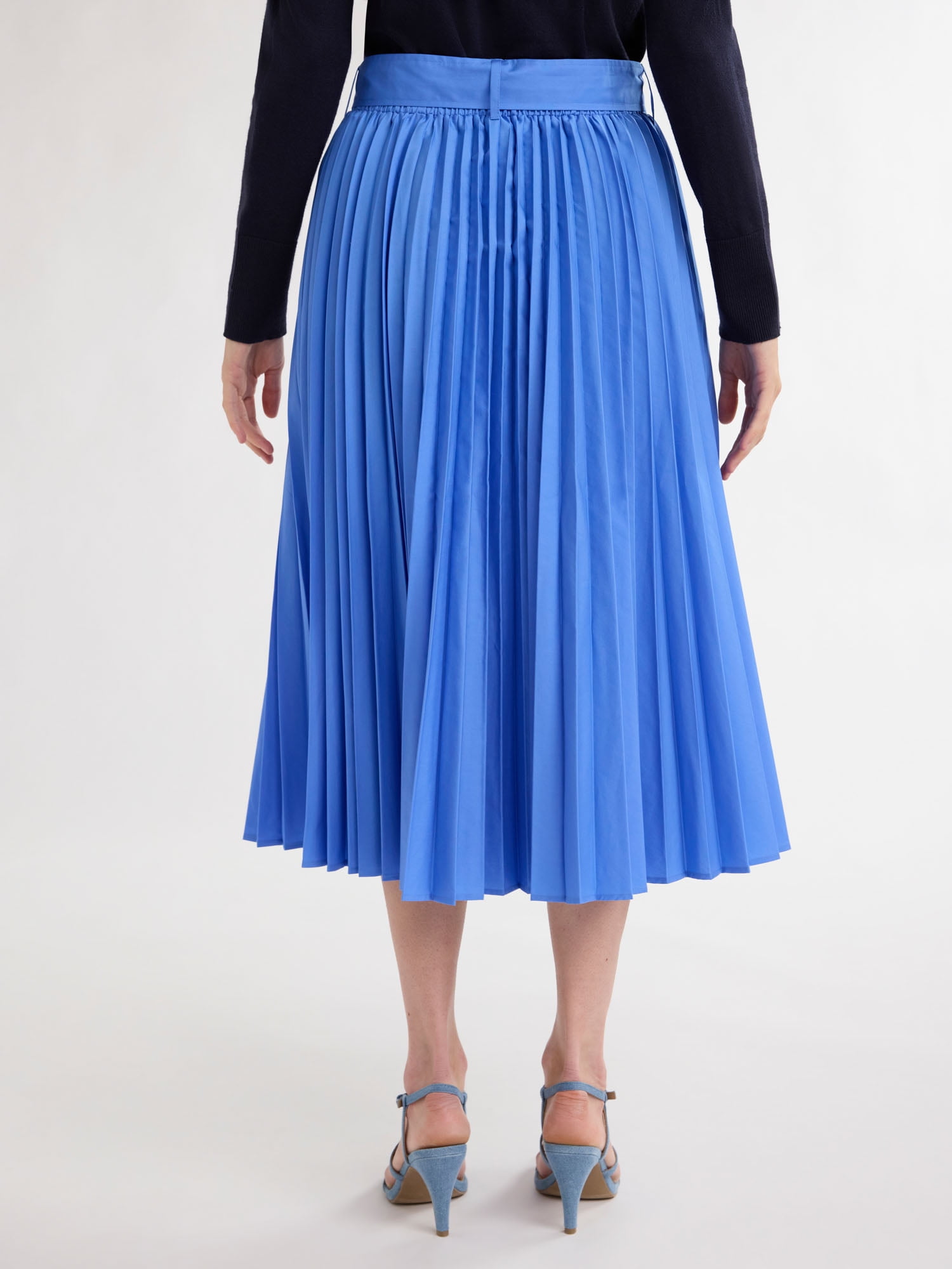 Free Assembly Women's and Women's Plus Sunburst Pleat Maxi Skirt, Sizes XS-4X