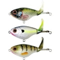 thumbnail image 4 of Lttoisl 3 Pcs Leurres de Pêche à l'Achigan de Surface Whopper Plopper avec Queue Flottante Rotative et Hameçons Triples à Ardillon - Appât en Plastique Dur Réaliste, 75 mm, 4 of 8