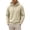 Beige, variant on Ozmmyan Plus Size Mens Waffle Knit Hooded Long Sleeve Relaxed Fit Casual Pullover Hoodie Fall Winter