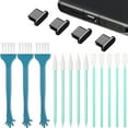 thumbnail image 2 of XMNZMH 17 Pieces Cell iPhone Cleaning Kit Type-C Charging Port and Headphone Jack Cleaner(Black), 2 of 8