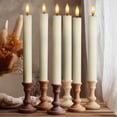 thumbnail image 1 of Velas cónicas West Ivory, color marfil, LED, sin llama, paquete de 6 unidades, 25 cm, 1 of 7