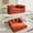 Orange, variant on LUXAPA 62.9" Sleeper Sofa Bed, Comfy Modular 2-in-1 Convertible Couch, Corduroy Upholstered Loveseat, Deep Seat Sofa for Small Spaces, Modern Folding Guest Bed, No Assembly with 2 Pillows, Orange