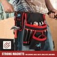 thumbnail image 3 of Cinturón de herramientas magnético UUP para hombre con 26 bolsillos, color rojo, 3 of 6