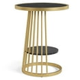 thumbnail image 3 of Furniture of America Amador Metal 1-Shelf Side Table in Gold and Black, 3 of 9