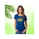 thumbnail image 1 of Playera Blusa De KIWI – Estilo Tropical que Te Llena de Vida Ropa Para Mujer Color Azul Talla Extra Grande Marca Emil SaEs, 1 of 4