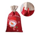 thumbnail image 2 of 1 Pce Sac Cadeau de Noël à Cordon Sac de Pommes en Lin - Taille P (Snowman)), 2 of 9