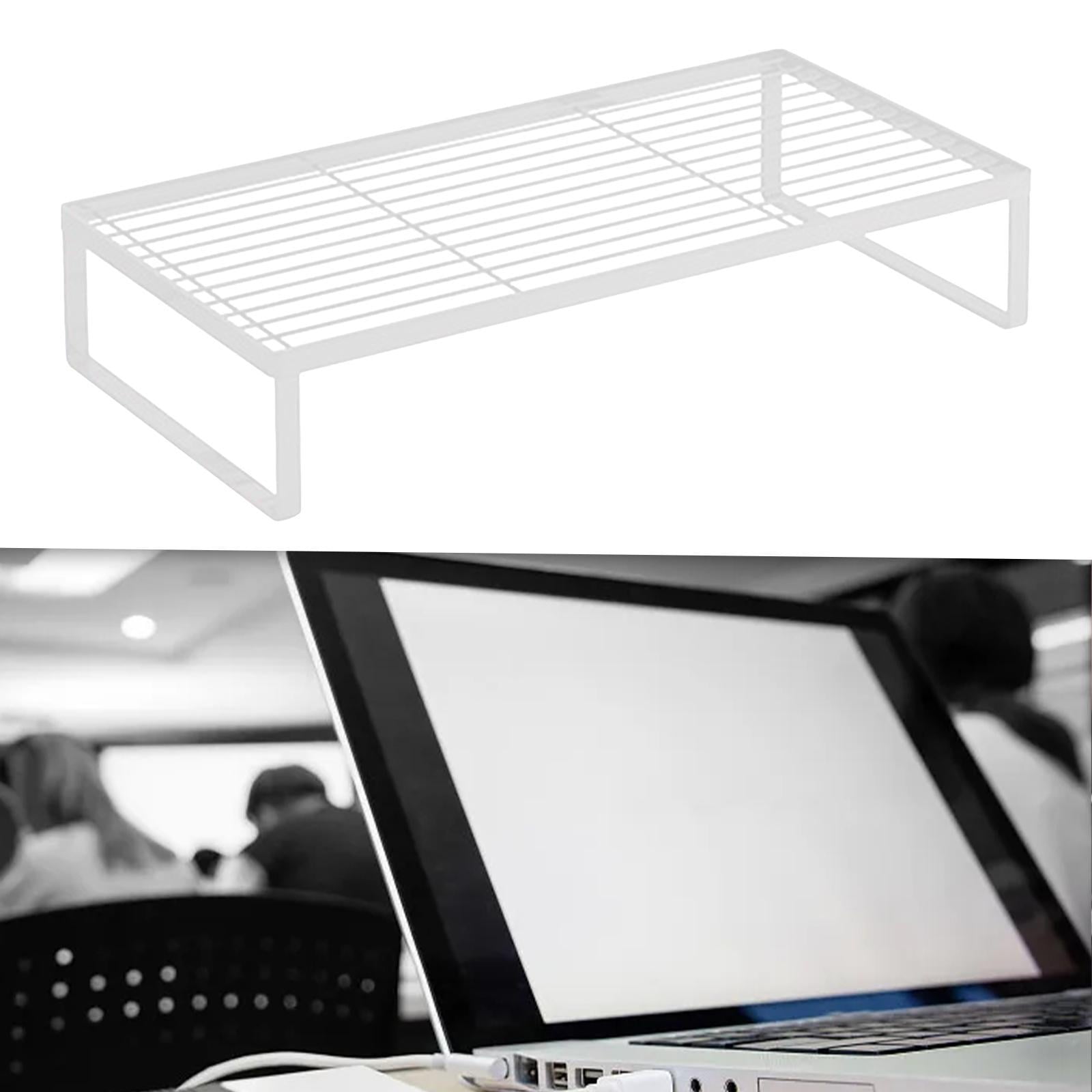 Wzmzjy Computer Monitor Stand Desk Riser Stand Heat Dissipation Bracket Desktop Monitor White