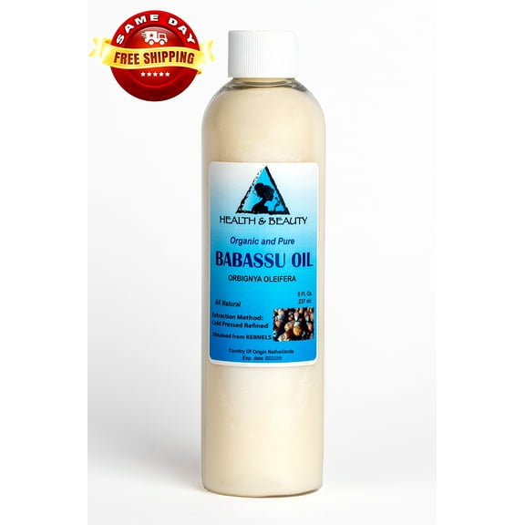 Babassu Oil Organic Carrier Cold Pressed Natural Fresh Premium 100% Pure 8 oz
