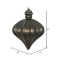 thumbnail image 3 of Vickerman N175875D 6 in. Chocolate Matte Onion Drop Ornament - 4 per Bag, 3 of 3
