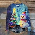 thumbnail image 5 of Craaazy Cozy Sweatshirt for Women Christmas Printed Loose Round Neck Long Sleeve Casual Tops Gifts, 5 of 6