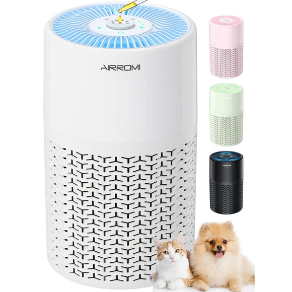 Purificador de aire AIRROMI A2002 para alergias en el hogar, 660 pies cuadrados, blanco