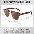 thumbnail image 5 of Gafas de sol GQUEEN GQO6 clásicas con montura de cuerno polarizadas UV400, 5 of 5