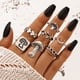thumbnail image 1 of Anillos para mujer, regalos para mujeres, anillos coloridos para adolescentes, anillos de esmalte con sello dorado de moda, 5 piezas, anillos apilables, 4 anillos, 1 of 5