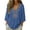 48# Blue, variant on Embroidered Tops for Women 3/4 Sleeve Boho Cotton Linen Shirts Plus Size Peasant Gauze Blouses Casual Bohemian Shirts (3XL,Black)