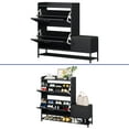 thumbnail image 3 of ModFusion Padded Shoe Bench with Hidden Storage for Entryway, Hallway, Black, 3 of 9