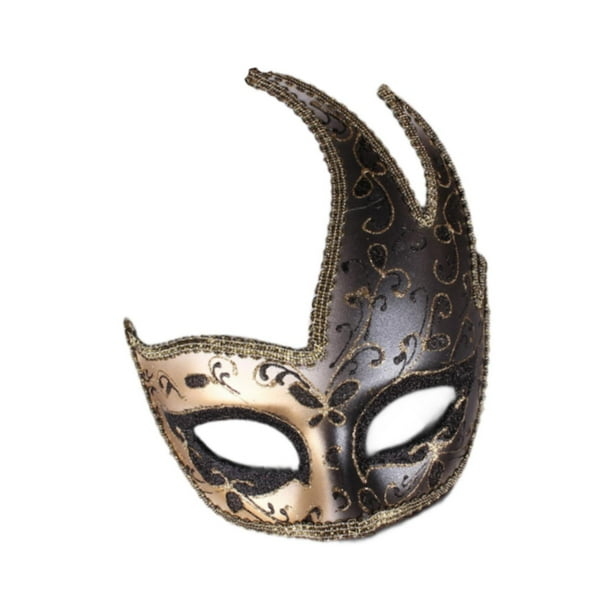 Máscara de mascarada Diseño vintage Decoración ligera Accesorios creativos Mardi Gras Negro