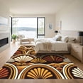 thumbnail image 3 of ODIKA 3'x5' Machine Washable Non-Slip Area Rug, 70s Burnt Orange High Traffic Rug, Orange, 1255128, 3 of 7