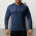 thumbnail image 2 of Annhoo Men's Workout Shirts Sports Drawstring Long Sleeve Fishing Hiking Tops Sun Protection Quick Dry Hoodies Pullover, 2 of 5