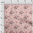 thumbnail image 2 of oneOone Georgette Viscose Pale Pink Fabric Floral Sewing Material Print Fabric By The Yard 42 Inch Wide, 2 of 4