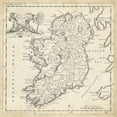 thumbnail image 3 of Jeffreys, T. 12x12 Black Modern Framed Museum Art Print Titled - Map of Ireland, 3 of 5