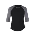 thumbnail image 3 of Coduop Men Raglan Baseball T-Shirt Summer 3/4 Raglan Sleeve Color Block Shirts M-2XL, 3 of 4