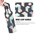thumbnail image 4 of Yayeee 20oz Insulated Water Bottle Double Wall Stainless Steel with Flip Straw Lid, Black Cubes, 4 of 7