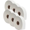 Genuine Joe Jumbo Jr Dispenser Bath Tissue Roll - 2 Ply - 3.50" X 2000 Ft - 12" Roll Diameter - White - Fiber - Septic Safe, Sewer-safe, Perforated - For Bathroom - 6 / Carton