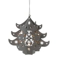 thumbnail image 2 of Northlight 4.5" Prelit Gray Cut Out Tree Christmas Ornament, 2 of 6