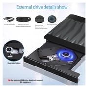 External CD/DVD Drives Slim DVD±RW Optical Drive Portable CD DVD Burner Reader Writer for Laptop PC Windows 11 10 Linux MacOS