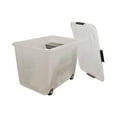 thumbnail image 3 of Rolling Storage Box, 15 Gallon Clear - Stackable Office File Box with Wheels, Letter/Legal Size Document Container for Home & Office Organization, 3 of 4