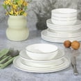 thumbnail image 3 of Gibson Elite Lana 16 Piece Bone China Double Plates and Bowls Dinnerware Set W/ Gold Rim, 3 of 5