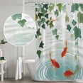 thumbnail image 5 of Japanese Carp Fish Shower Curtain, Waterproof Shower Curtains for Bathroom, Oriental Art Rustic Leaves Vines Koi Fish Washable Fabric Bathtub Curtain Set Bath Decor with 12 Hooks Extra Long 72"x96", 5 of 8