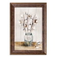 thumbnail image 2 of Gango Home Decor Country-Rustic Cotton Stems; One 12x18in Art Print in Gold Trim Brown Frame, 2 of 4