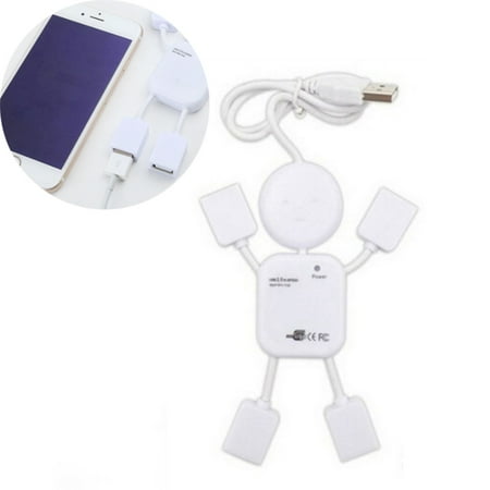 Tablet Para Niños Tableta Digitalizadora 4 Port Data Hub Portable USB HUB USB 2.0 Hub 4 Port Ultra Thin White