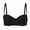 Black, variant on Woman's Bras Lightly Lined Sexy Lace Demi Underwire Bra Half Cup Padded Push Up Bralette Beige,L