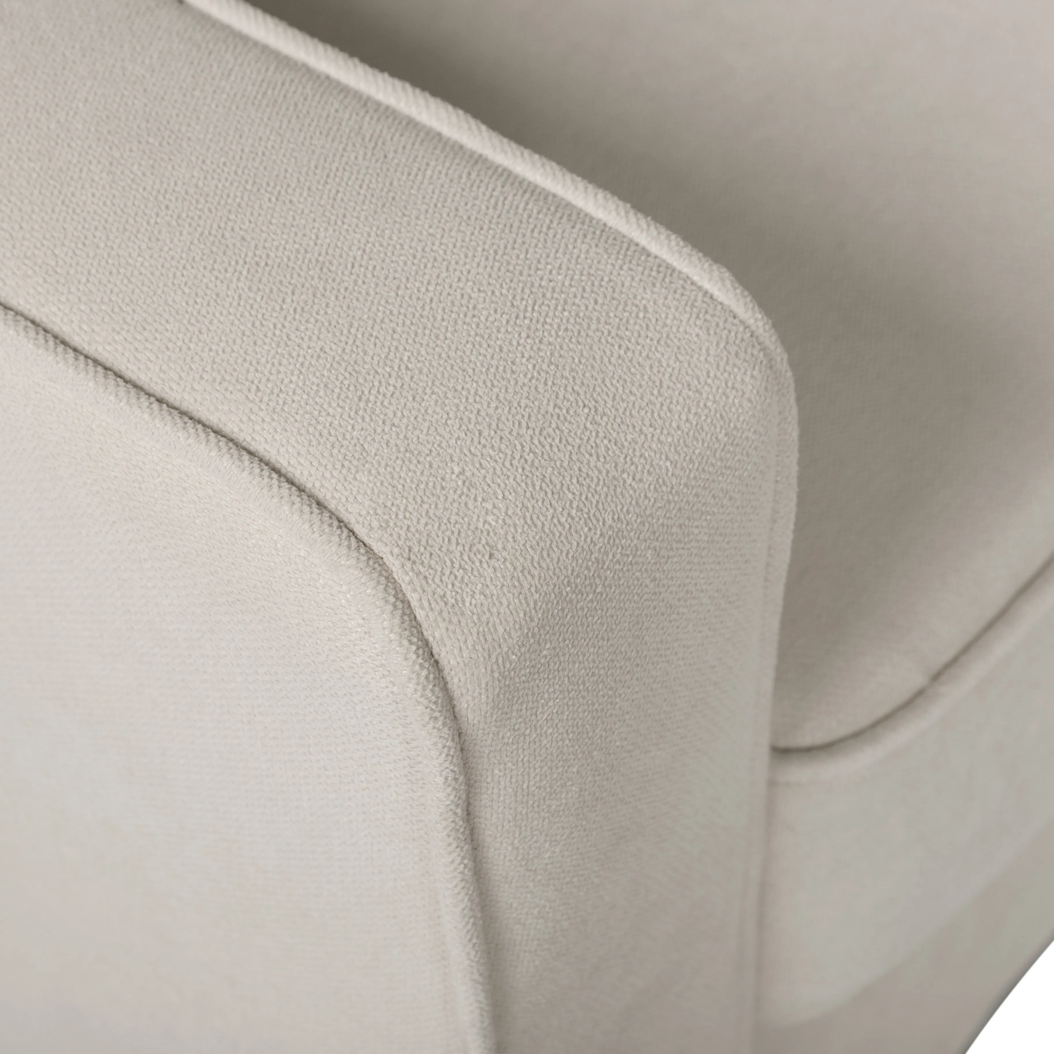 Resenkos 77" Upholstered Sofa Couch with Wood Leg, Square Arms and Tufted Back for Living Room, Bedroom, Apartment, White