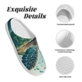 thumbnail image 5 of Lsque Watercolor Turtle1 Pattern Womens Comfort Cotton on Scuff With Memory Foam and Anti-skid Sole Slipper-37/38, 5 of 7