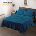 thumbnail image 2 of Juego de 6 Sábanas Planas Maple&Stone para Cama Queen en Microfibra Turquesa, 2 of 4