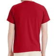 thumbnail image 4 of Hanes EcoSmart Men's Short Sleeve T-Shirt, Crewneck Classic Fit Tee, Cotton-Poly, Deep Red, XL, 4 of 5