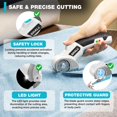 thumbnail image 3 of SHALL 4V Cordless Electric Scissors, Rechargeable Cardboard Cutter Rotary Electric Box Cutter w/Safety Lock, LED Light &, 3 of 7