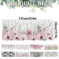 thumbnail image 4 of CoreLiving Floral Window Valance Wisteria Watercolor Print Light Filtering Short Curtain for Kitchen Bathroom Small Window Treatment 1 Panel, 4 of 6