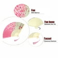 thumbnail image 6 of Classical Antique Style Folding Fan 8.26x1.18in Handheld Silk Fan with Tassel Summer Cooling Portable Paper Fan Stainless Steel Frame Multicolor (0.11lb)​, 6 of 6
